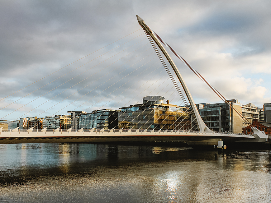 Pont Samuel Beckett Bridge à Dublin
