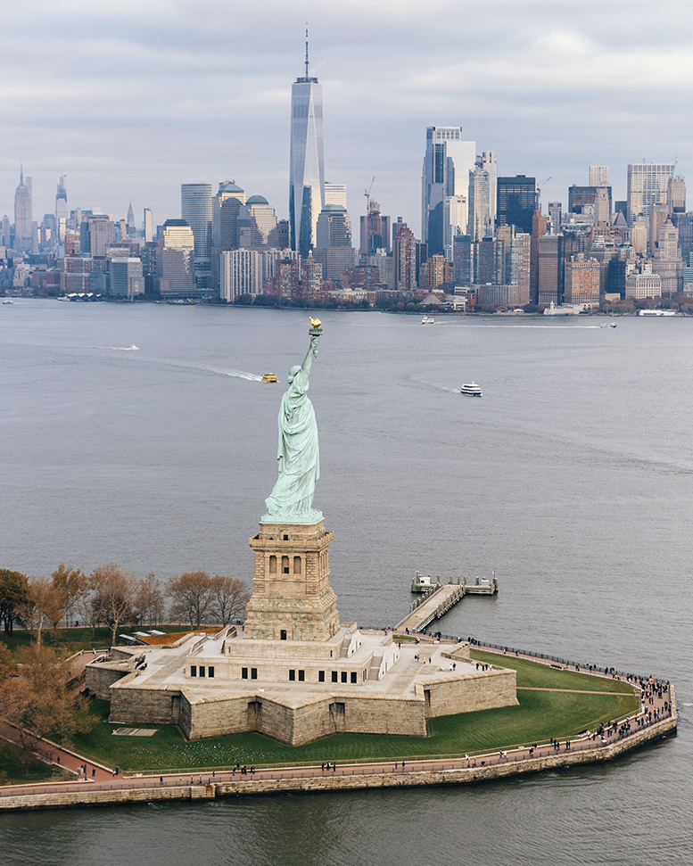 New York en hélicoptère - Manhattan et la Statue de la Liberté
