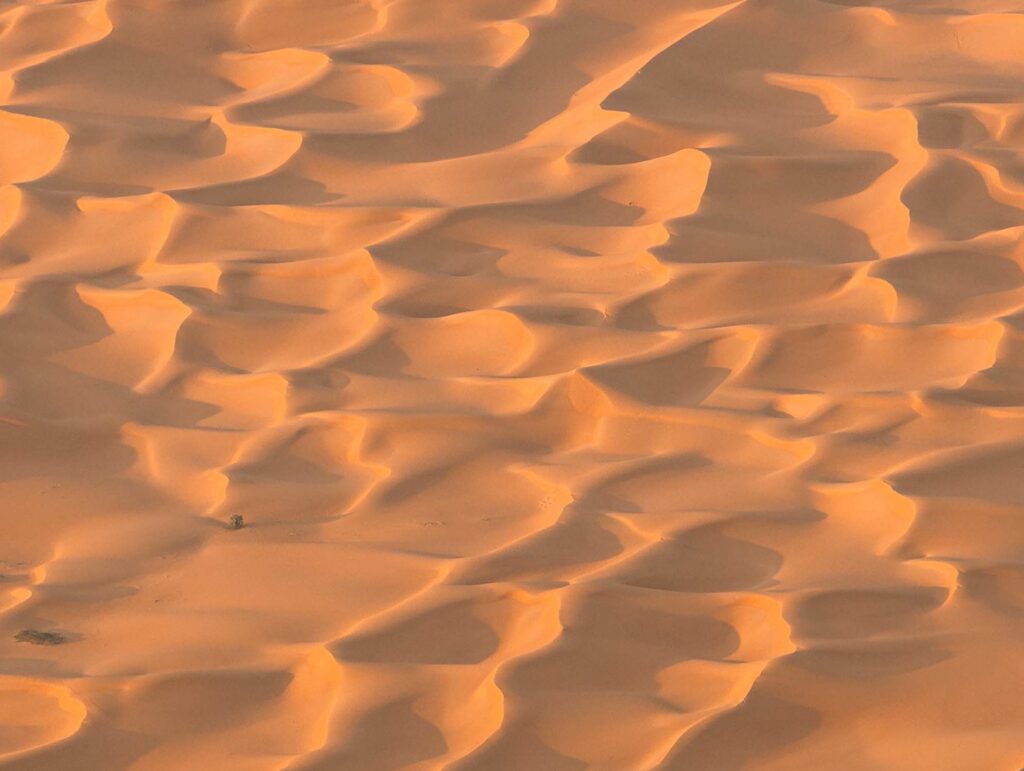 Lever de soleil au-dessus du désert