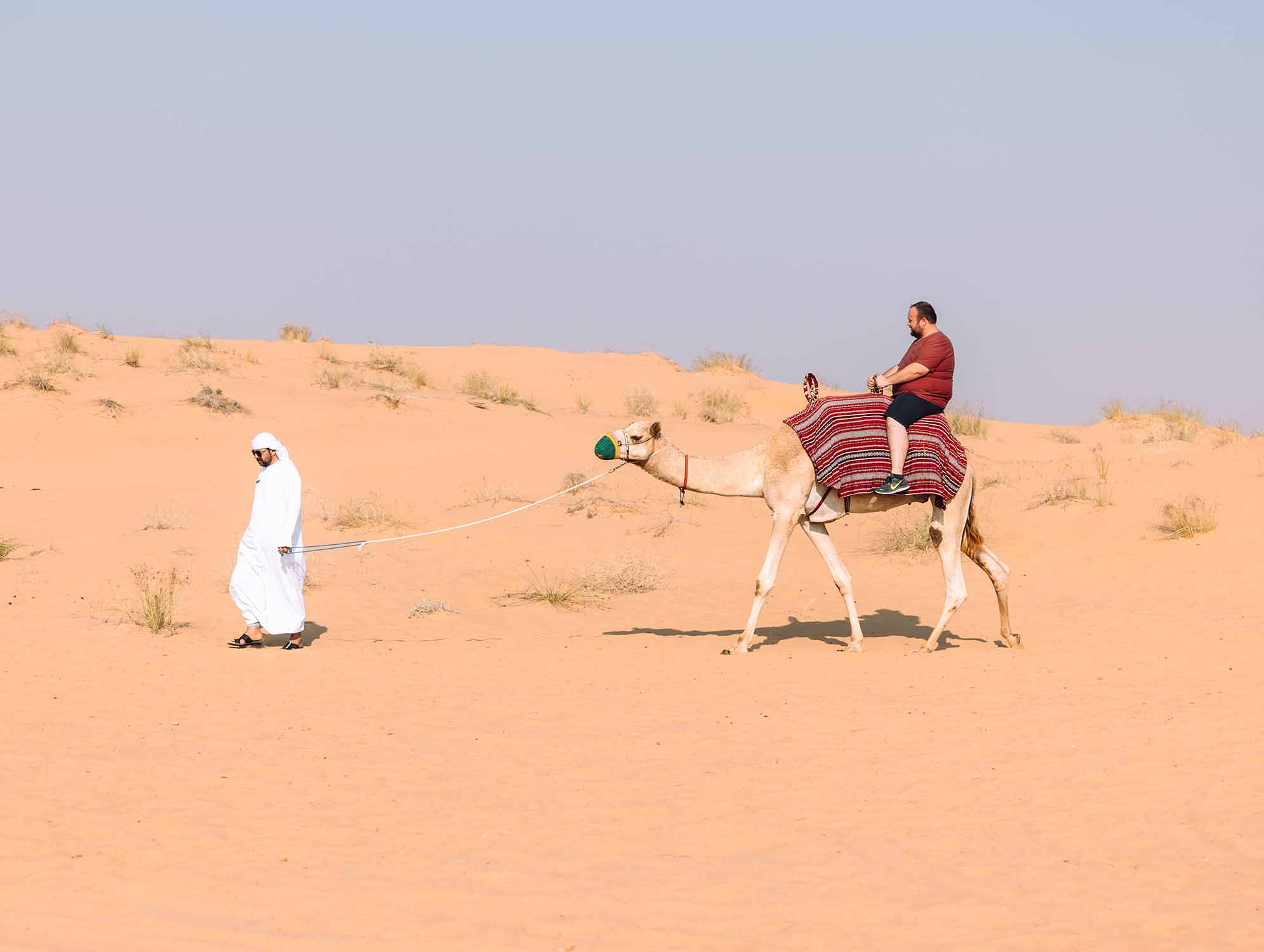 Balade en chameau dans le désert