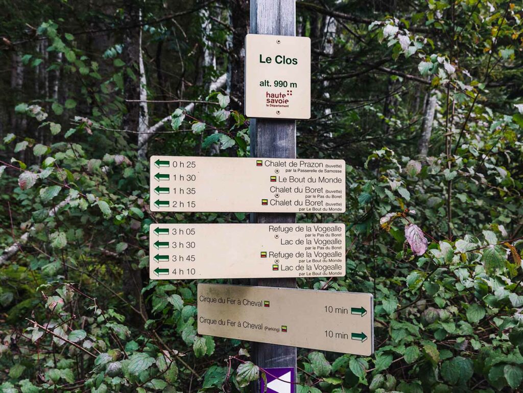 Panneaux indicatifs randonnée