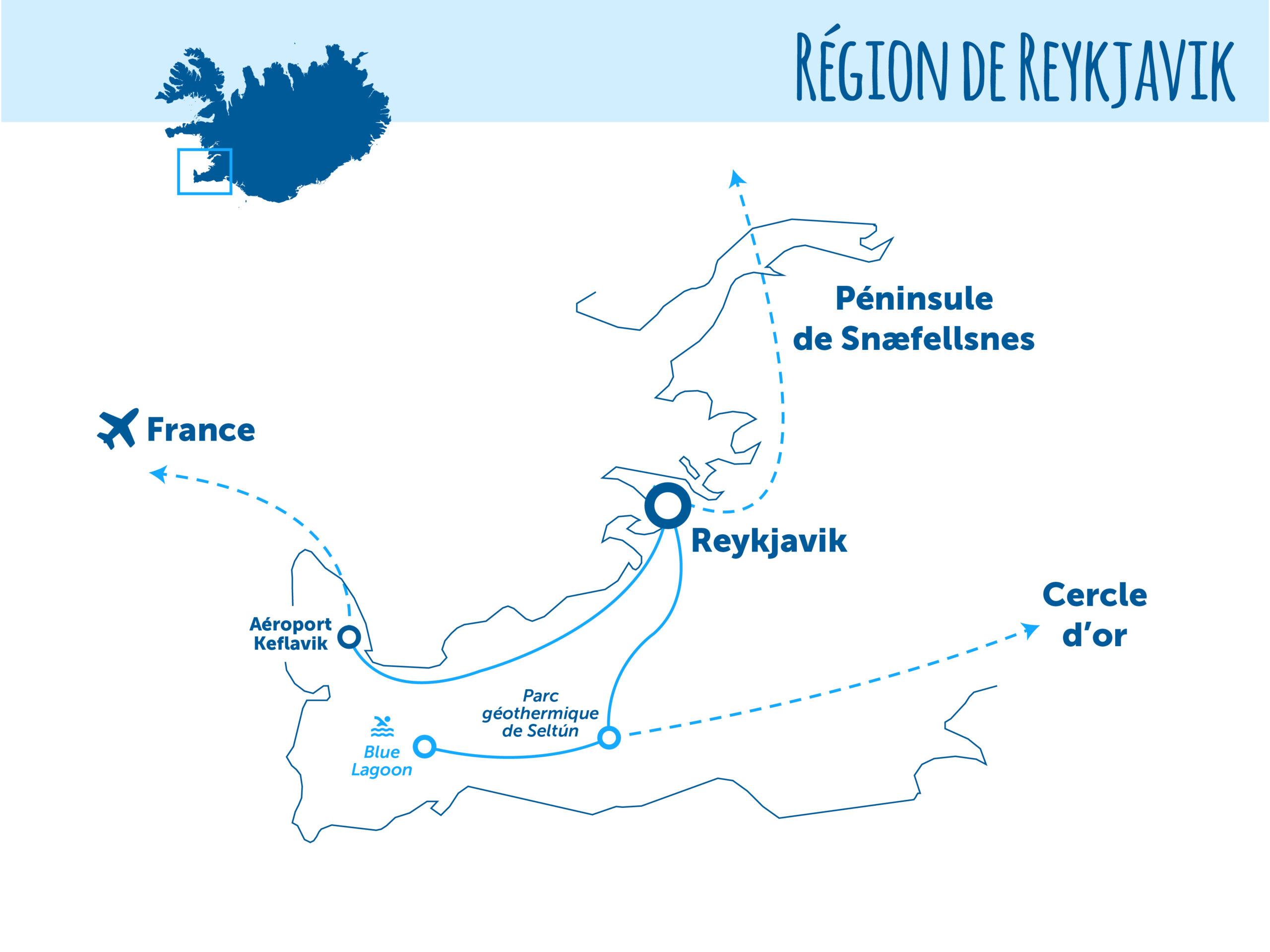 Carte de la Région de Reykjavik