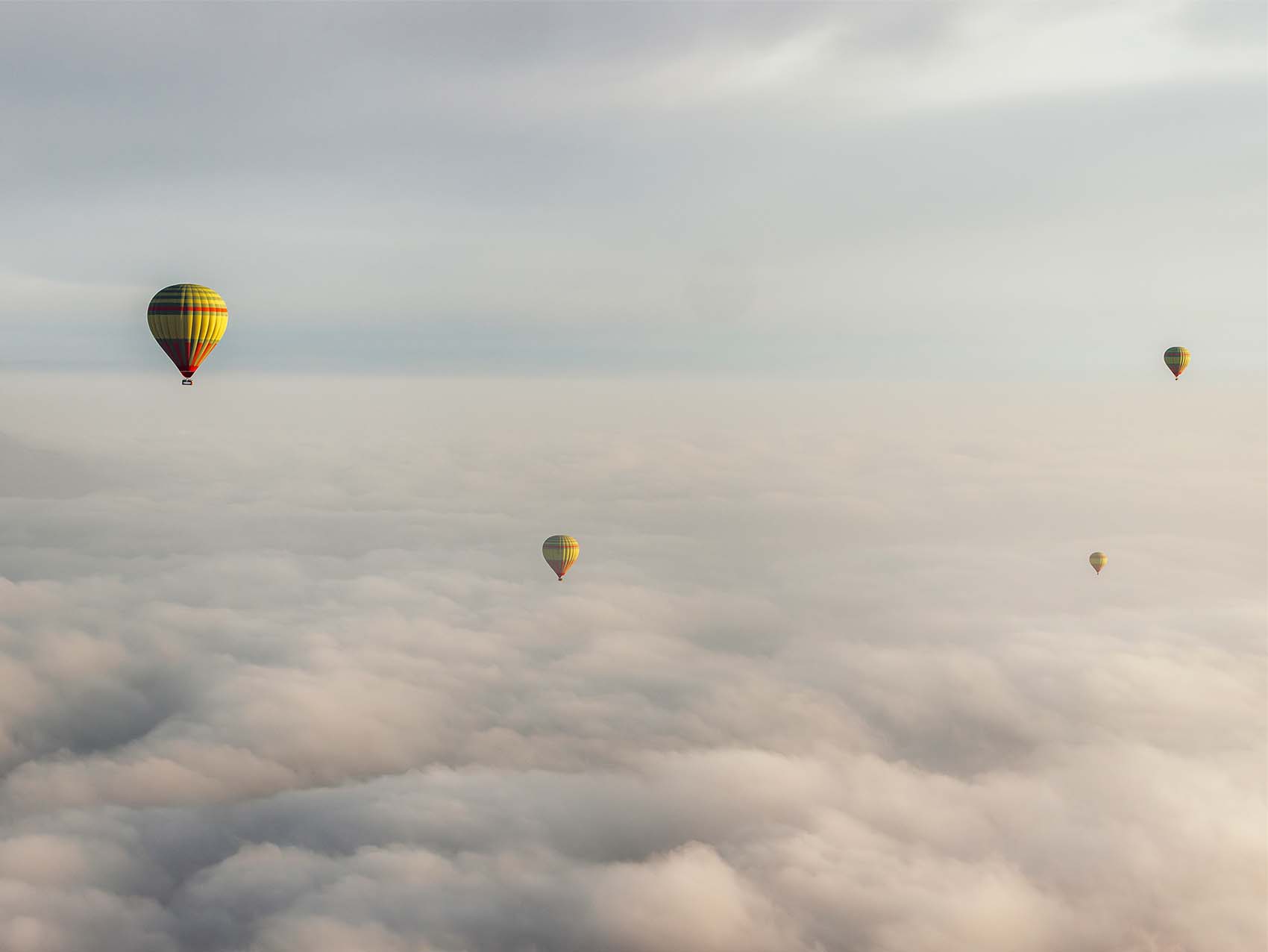 Vol en montgolfière à Marrakech - Photo prise au dessus des nuages