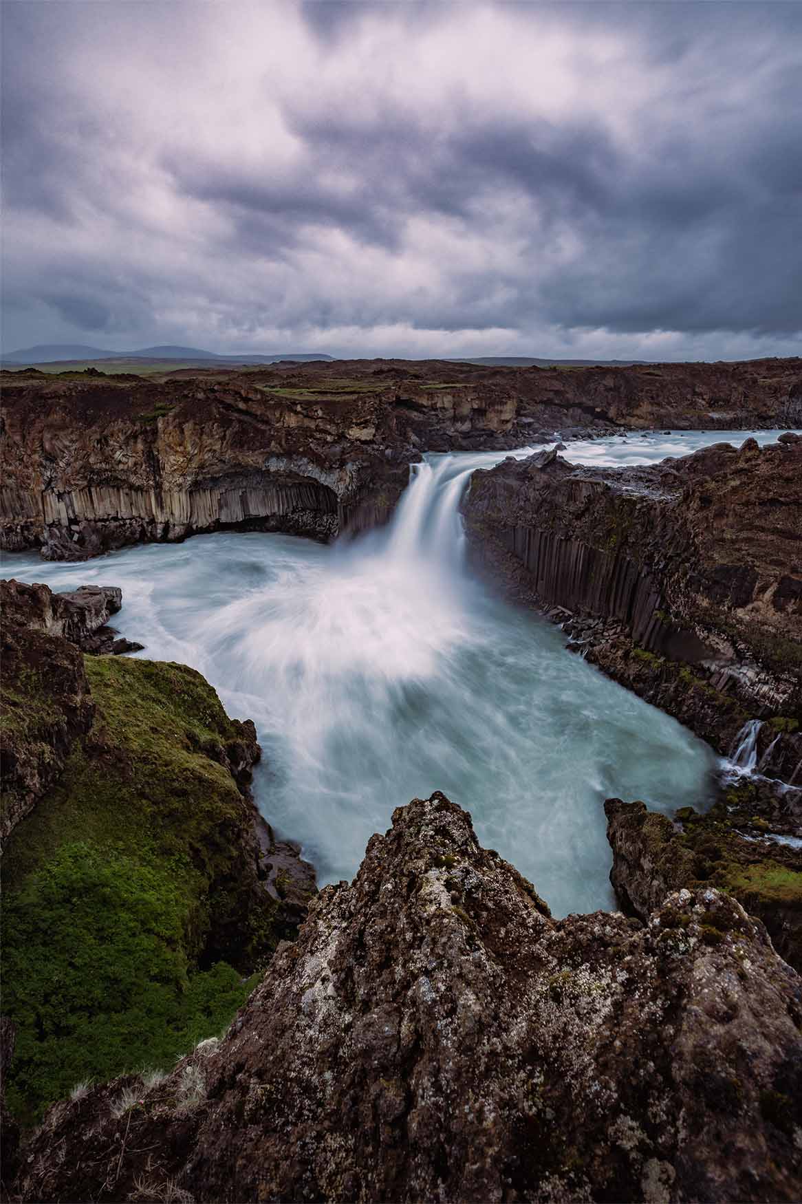 Nord de l'Islande : cascade de Aldeyjarfoss