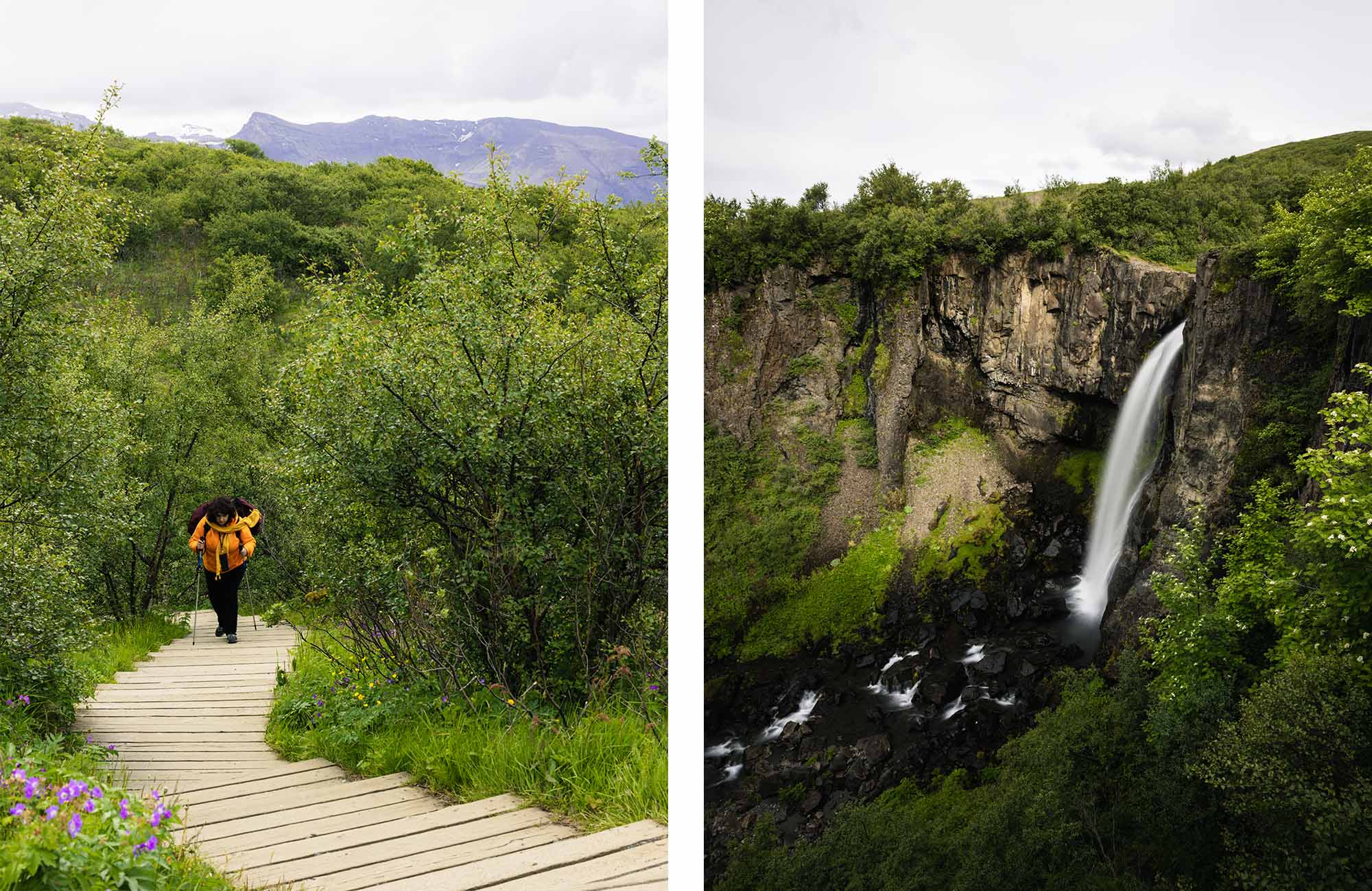 Côte Est de l'Islande : la cascade hundafoss