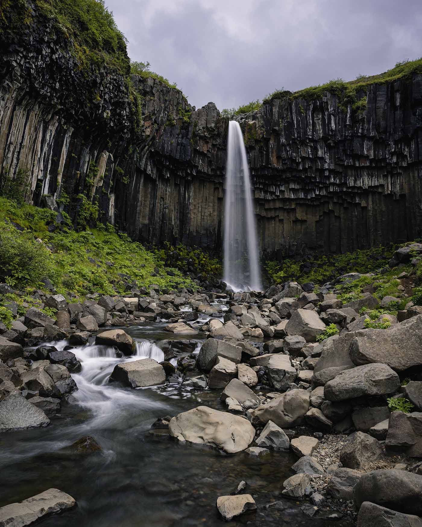 Côte Est de l'Islande : la cascade Svartifoss