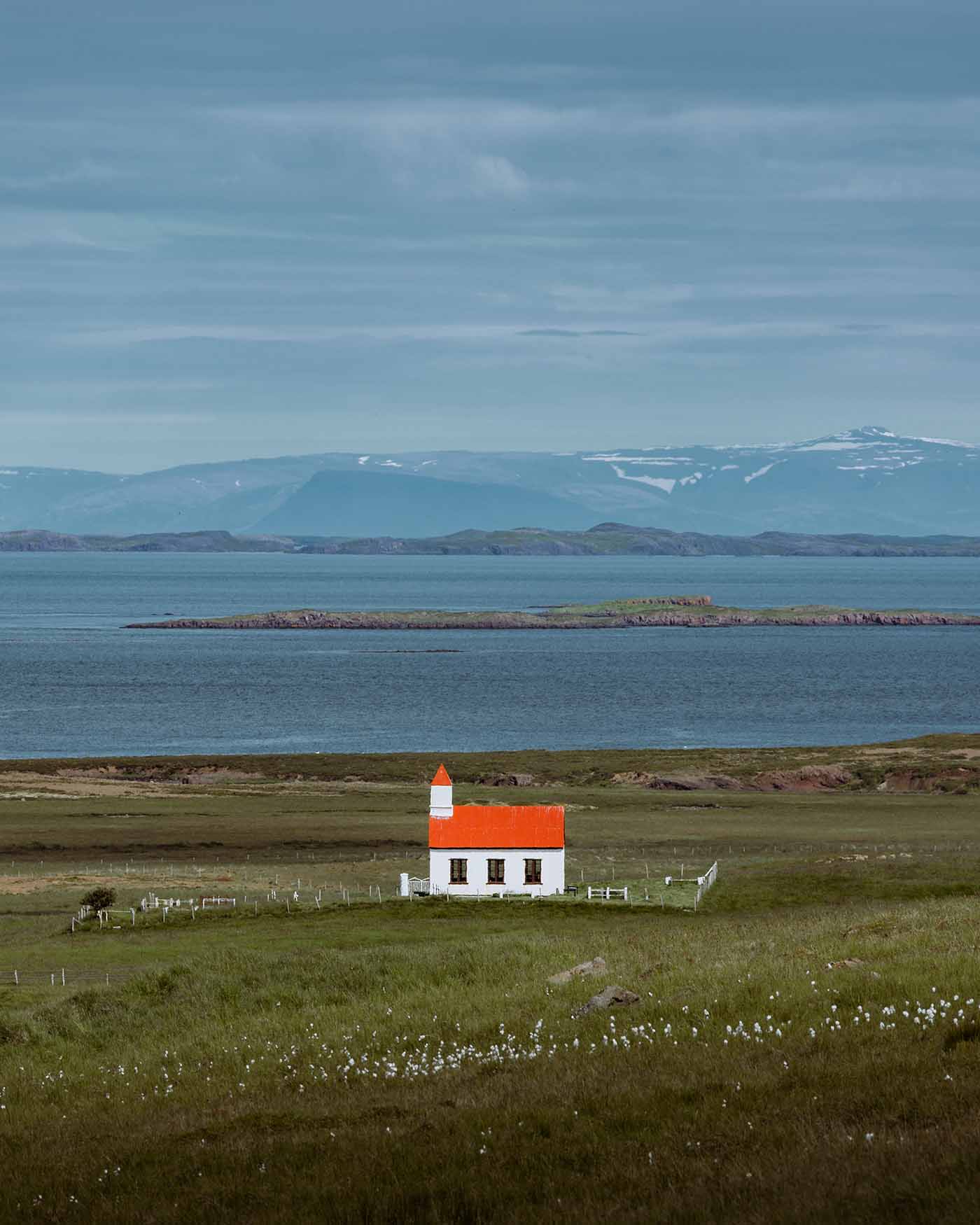 Paysage des fjords de l'Ouest en Islande