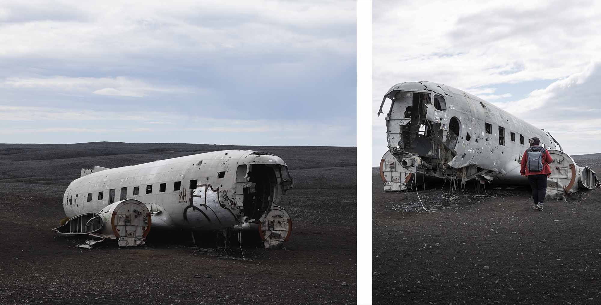 Cercle d'or de l'Islande : épave de l’avion DC-3 en Islande