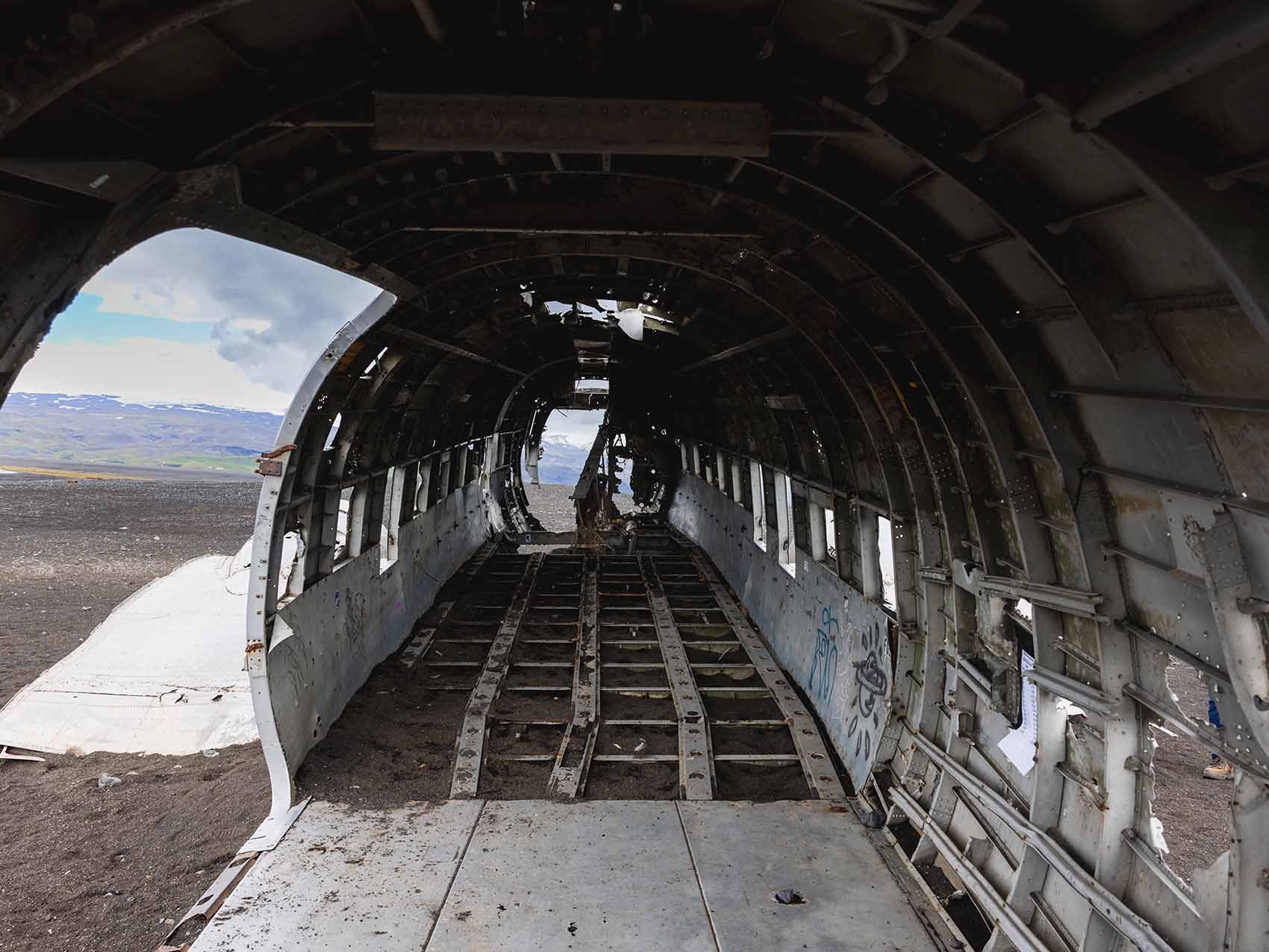 Cercle d'or de l'Islande : épave de l’avion DC-3 en Islande