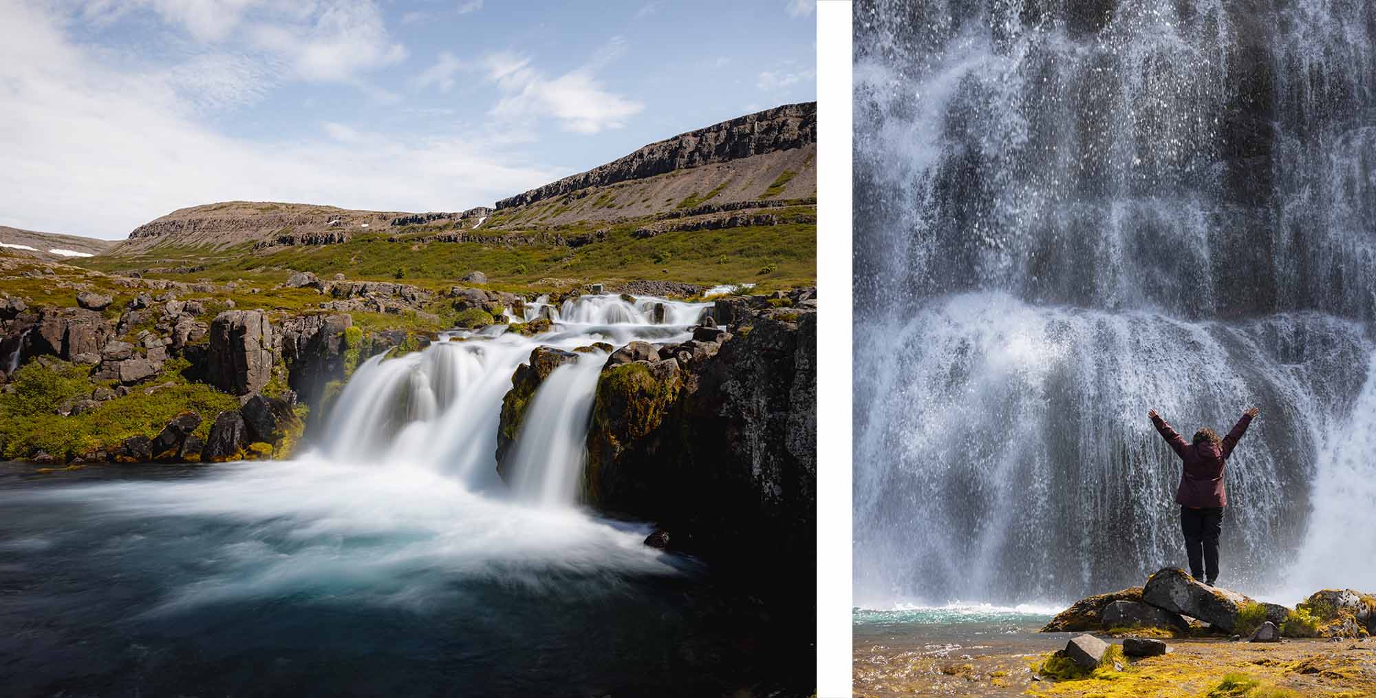 La cascade Dynjandi et ses petites soeurs