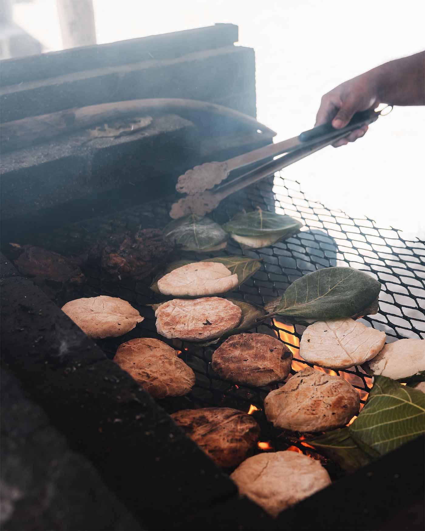 Cuisson du pain coco au barbecue