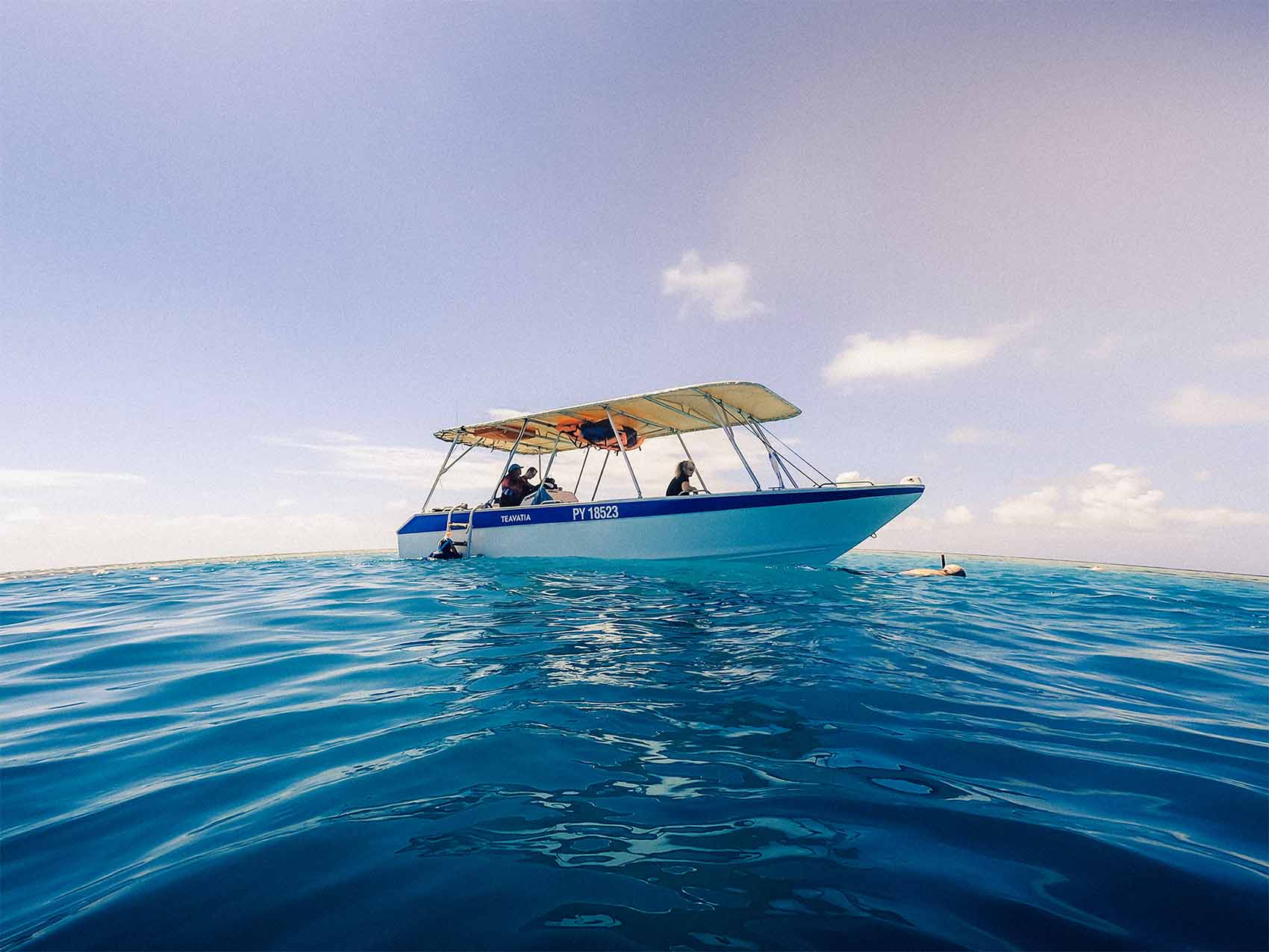 Bâteau de Rangiroa excursion