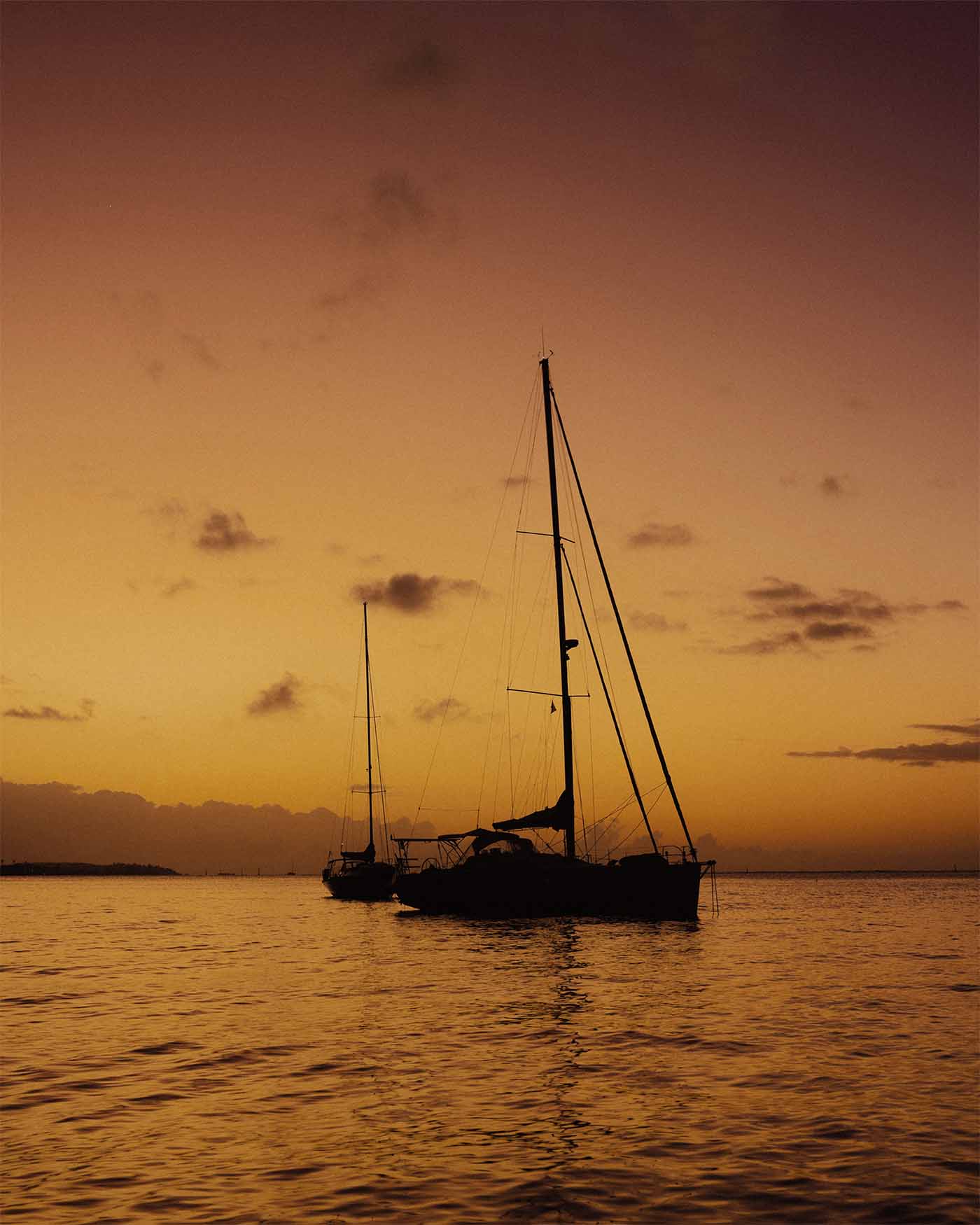 Coucher de soleil à Moorea