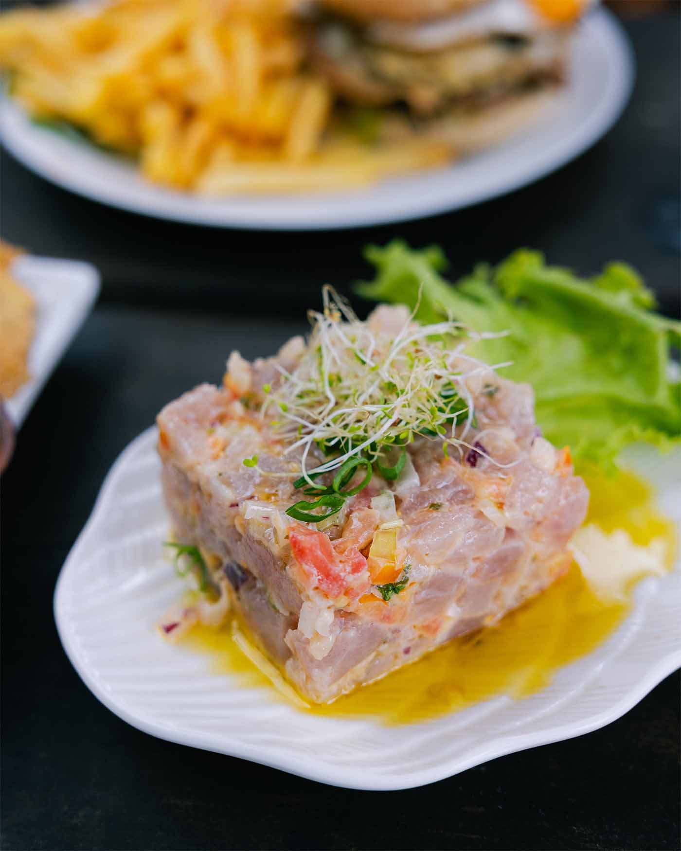 Tartare de thon rouge au Moorea Tropical Garden