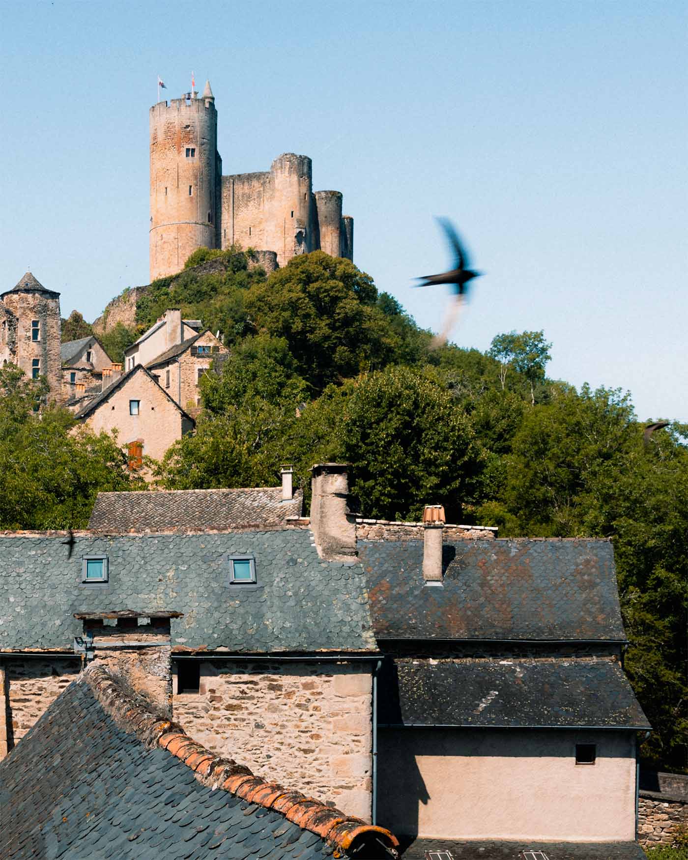 Vue de la Forteresse de Najac depuis la maison du Gouverneur