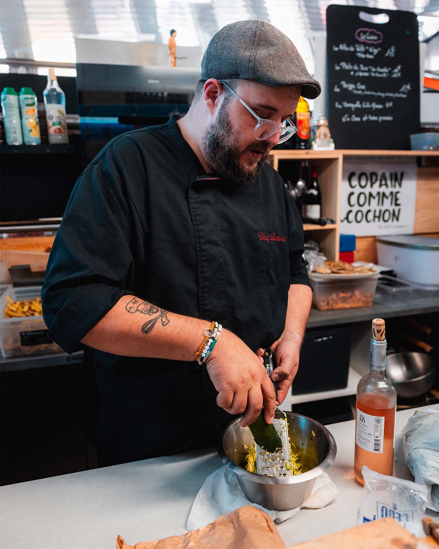 Atelier cuisine beignets de courgette avec le chef Lambert