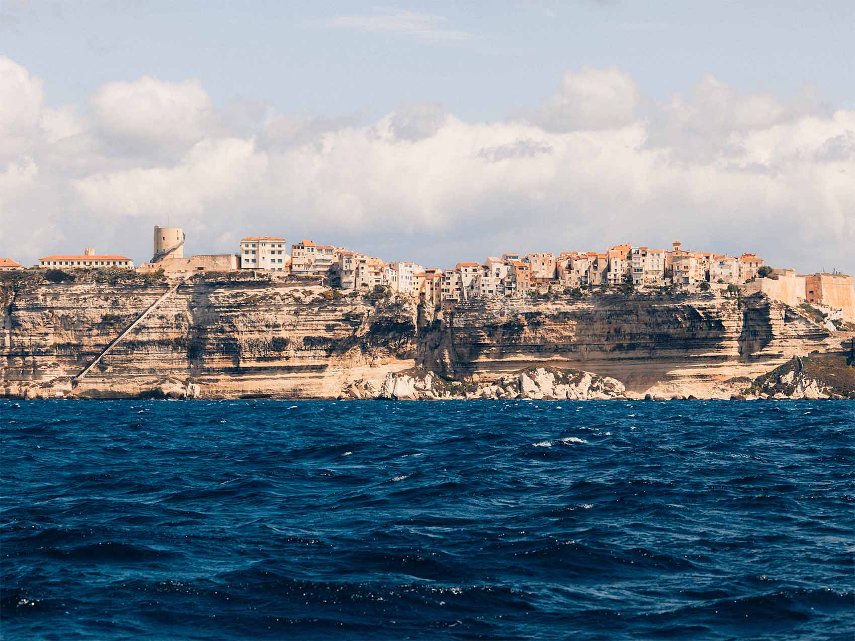 Bonifacio vu depuis la mer