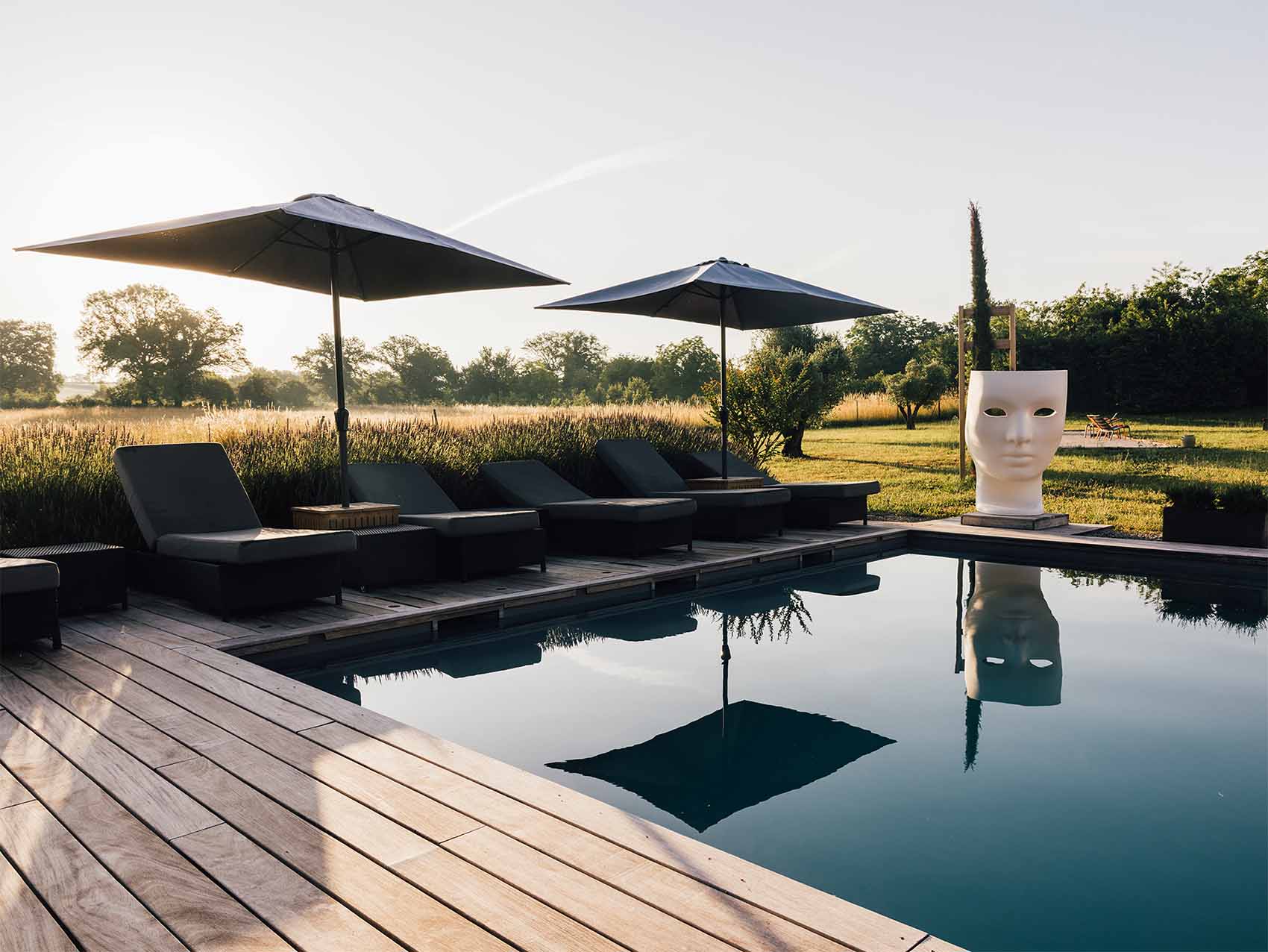 Maisons d'en face en Aveyron - La piscine
