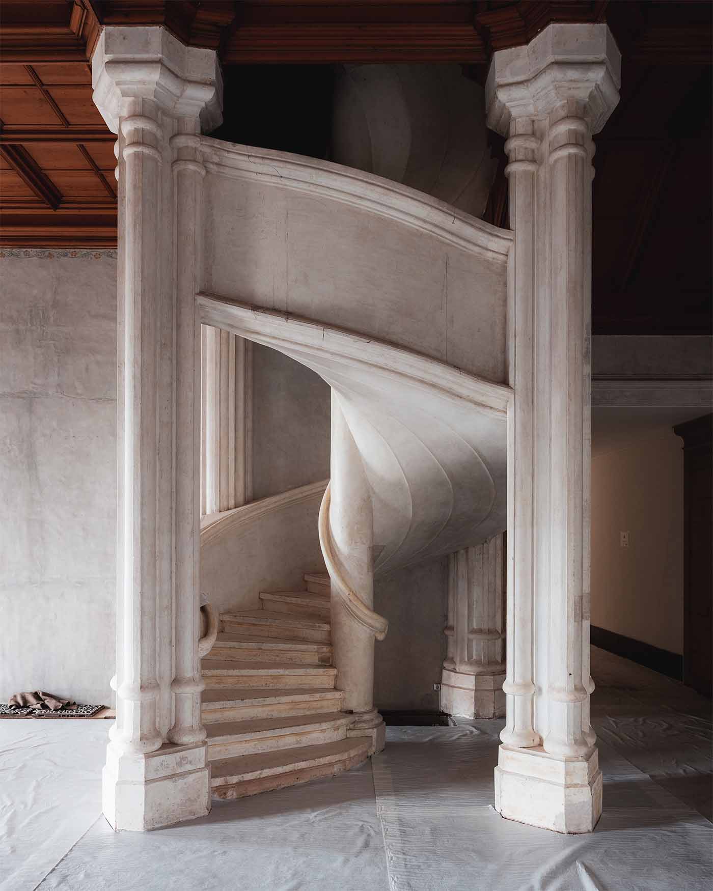 Visite des travaux du Château de Grandson