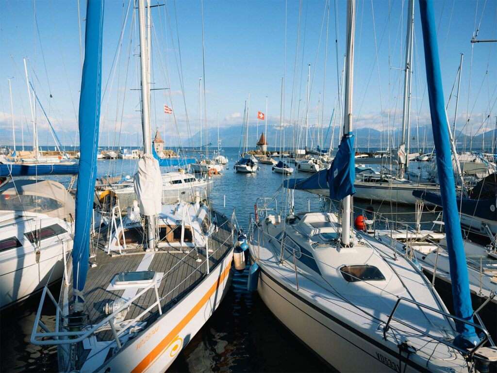 Au bord du lac Léman dans le canton de Vaud