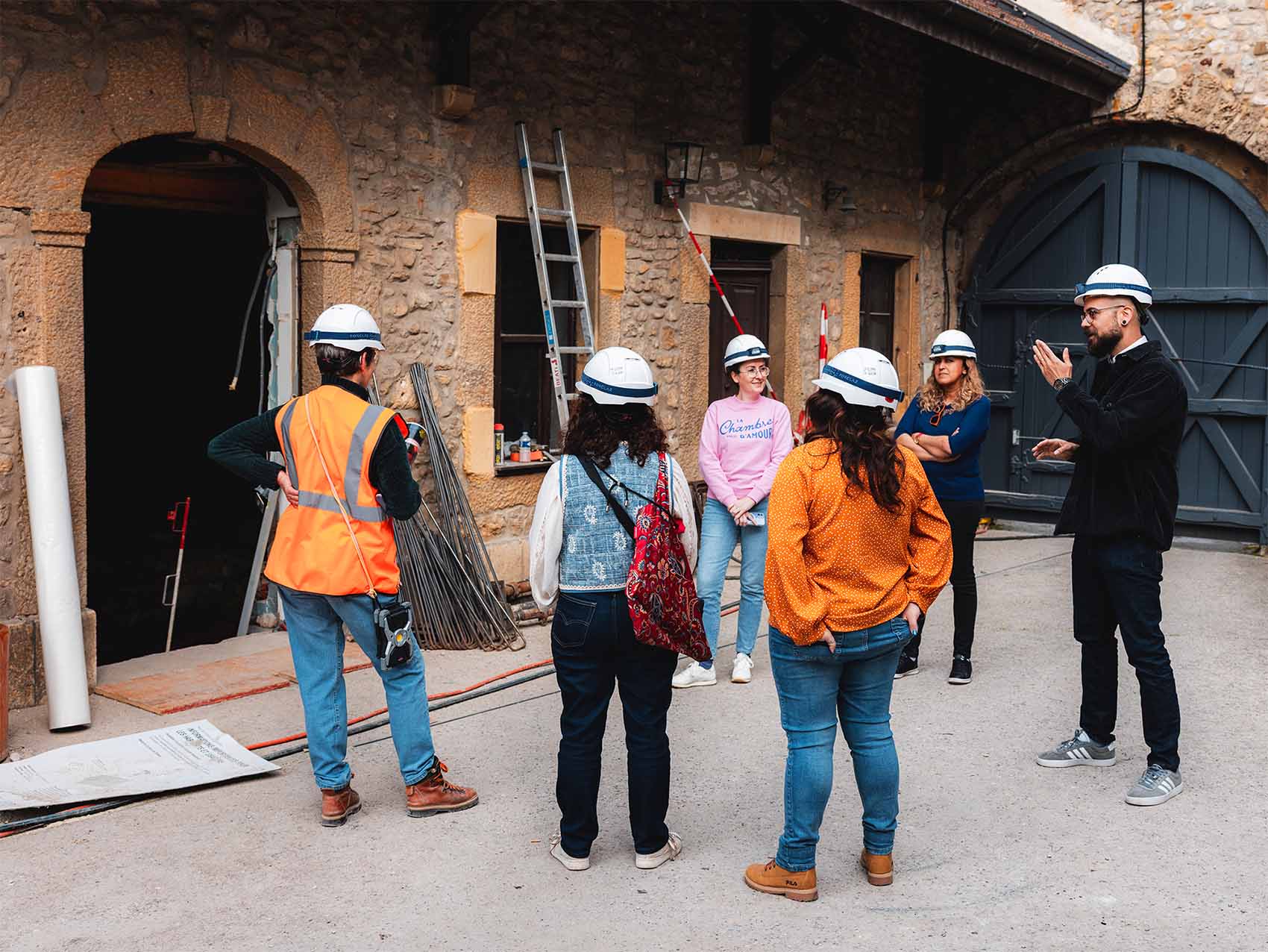 Visite des travaux du Château de Grandson