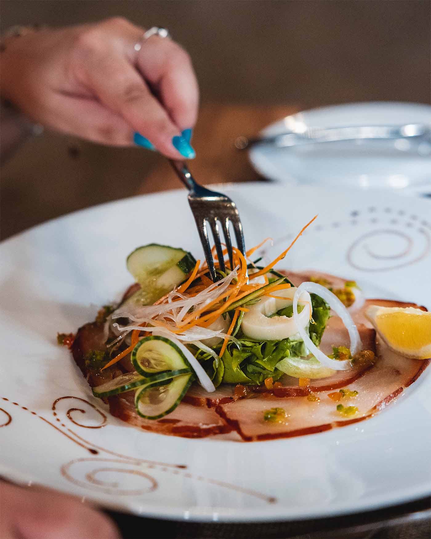 Dégustation d'un plat