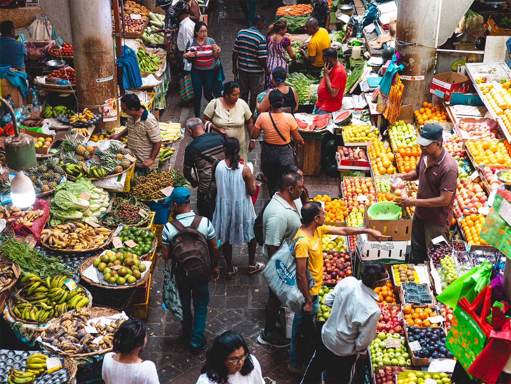 Marché de Port Louis à l'Île Maurice