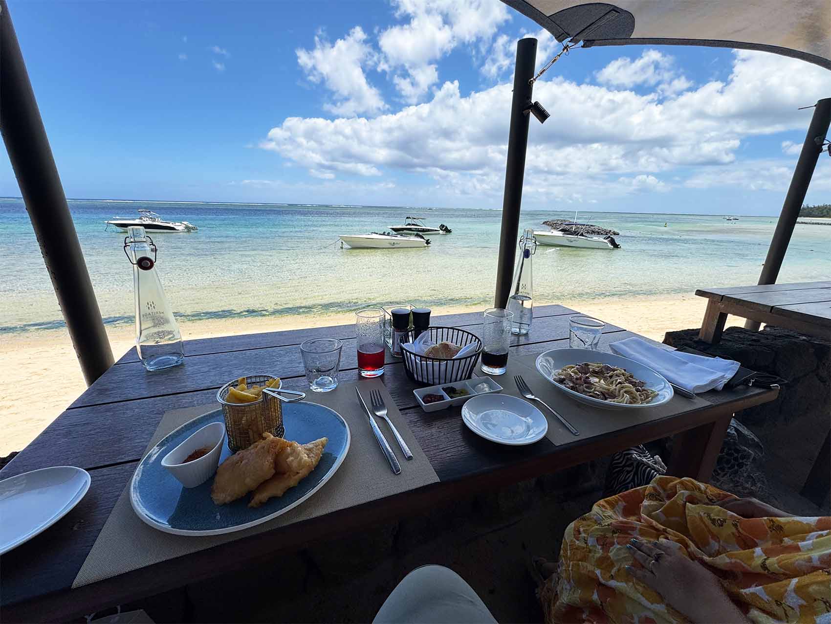 Restaurant Infinity Blue de l'Heritage Awali, face à la mer