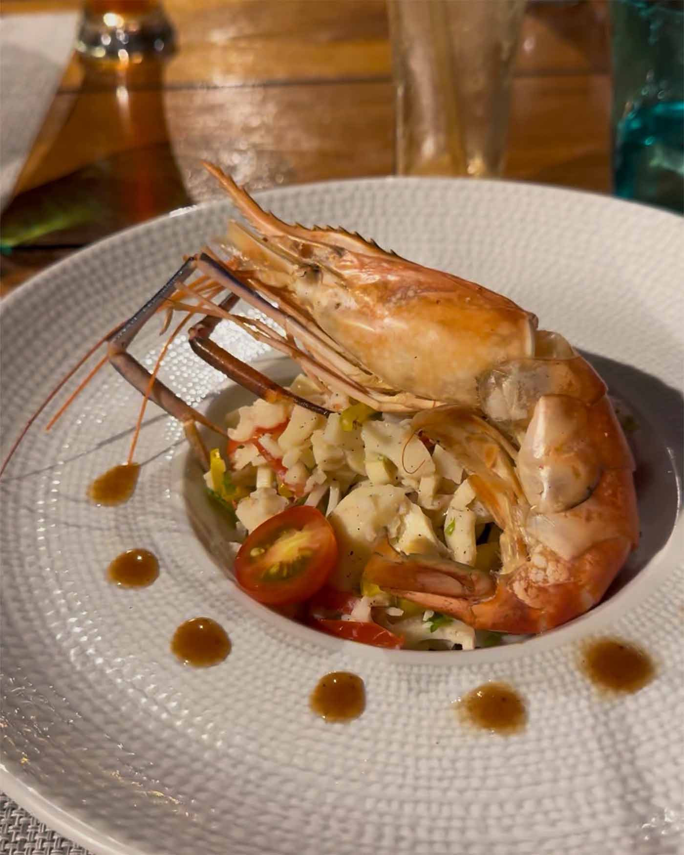 Entrée au restaurant Lazy Lobster au Veranda Grand Baie