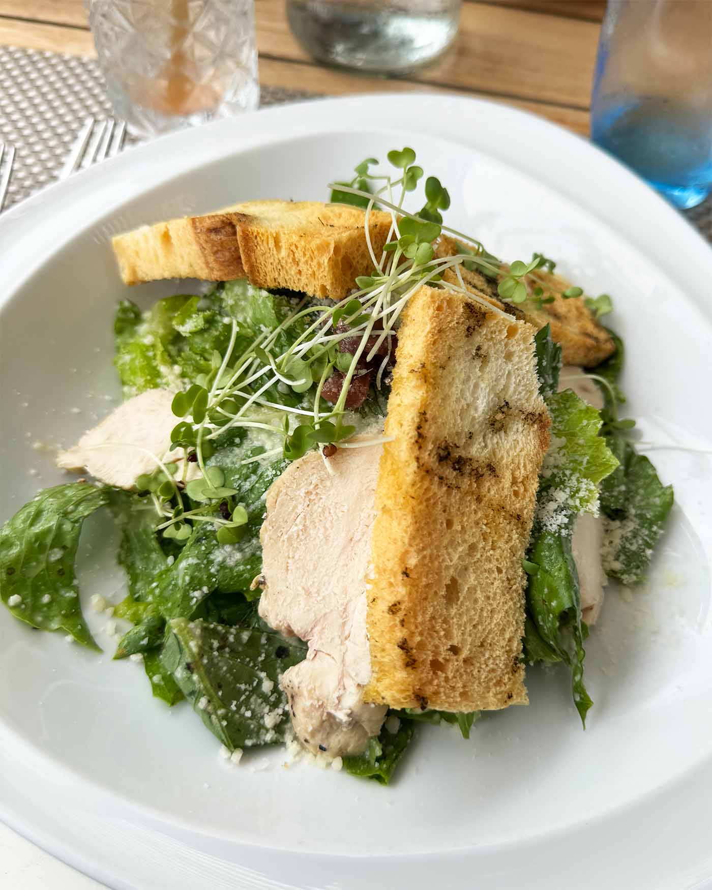 Salade caesar au restaurant Sundeck du Veranda Pointe aux Biches