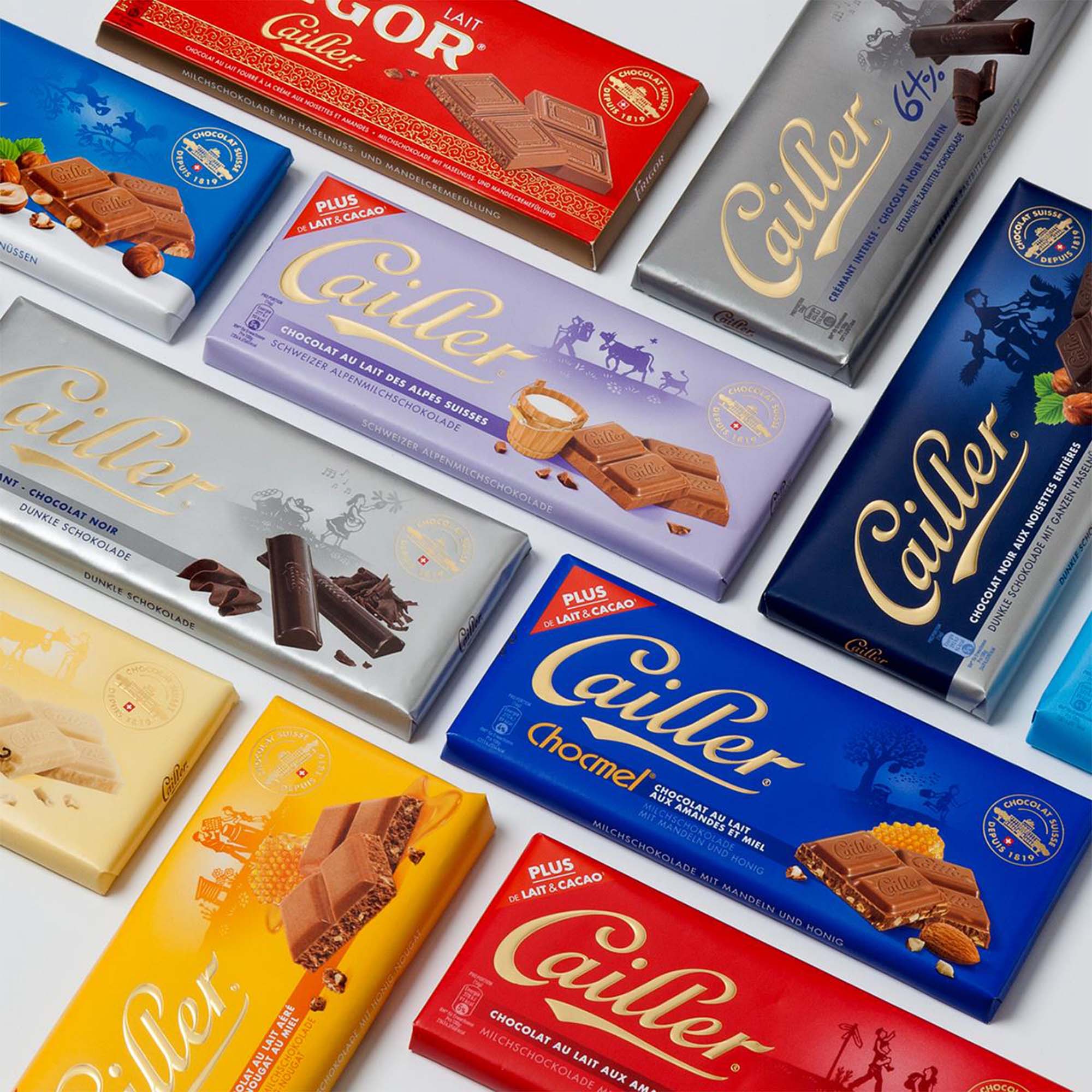 Tablettes de chocolat de la maison cailler