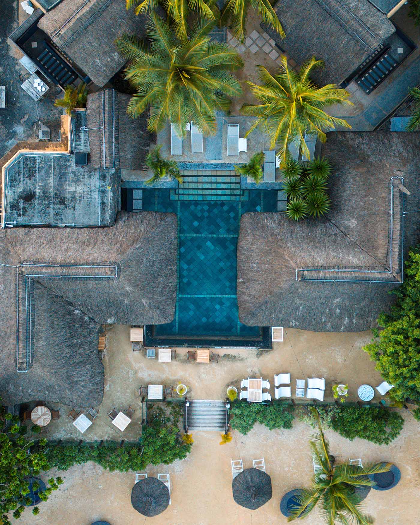 Le Veranda Pointe aux Biches vu depuis les airs