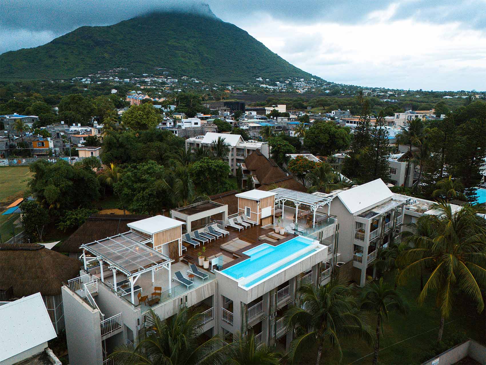 Le Veranda Tamarin vu depuis les airs